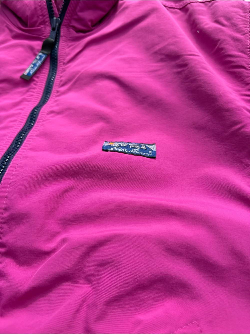 Vintage Eddie Bauer fleece lined windbreaker ski jacket - women’s medium magenta - Picture 4 of 9